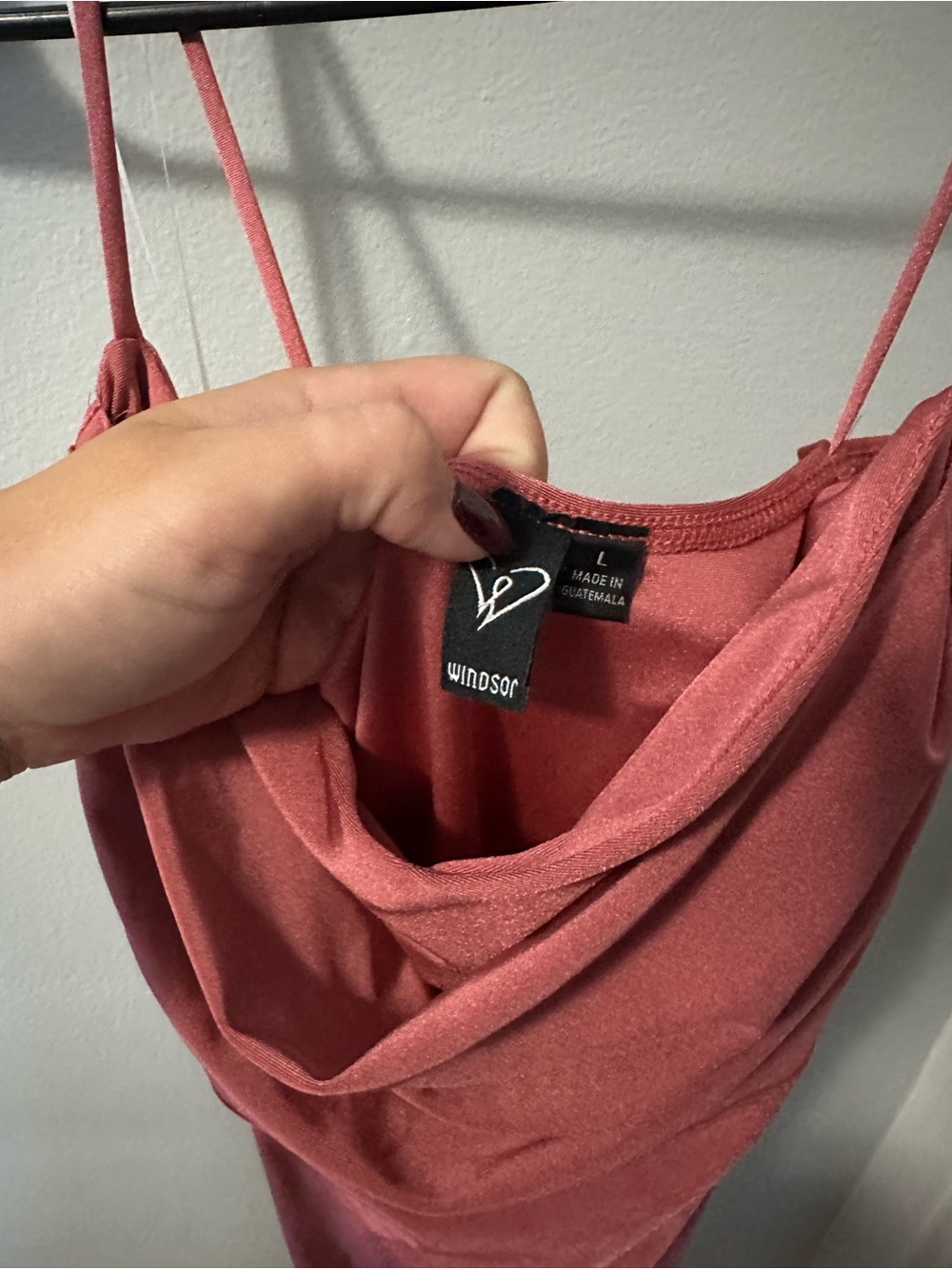Windsor Rose Cowl Neck Spaghetti Strap Camisole